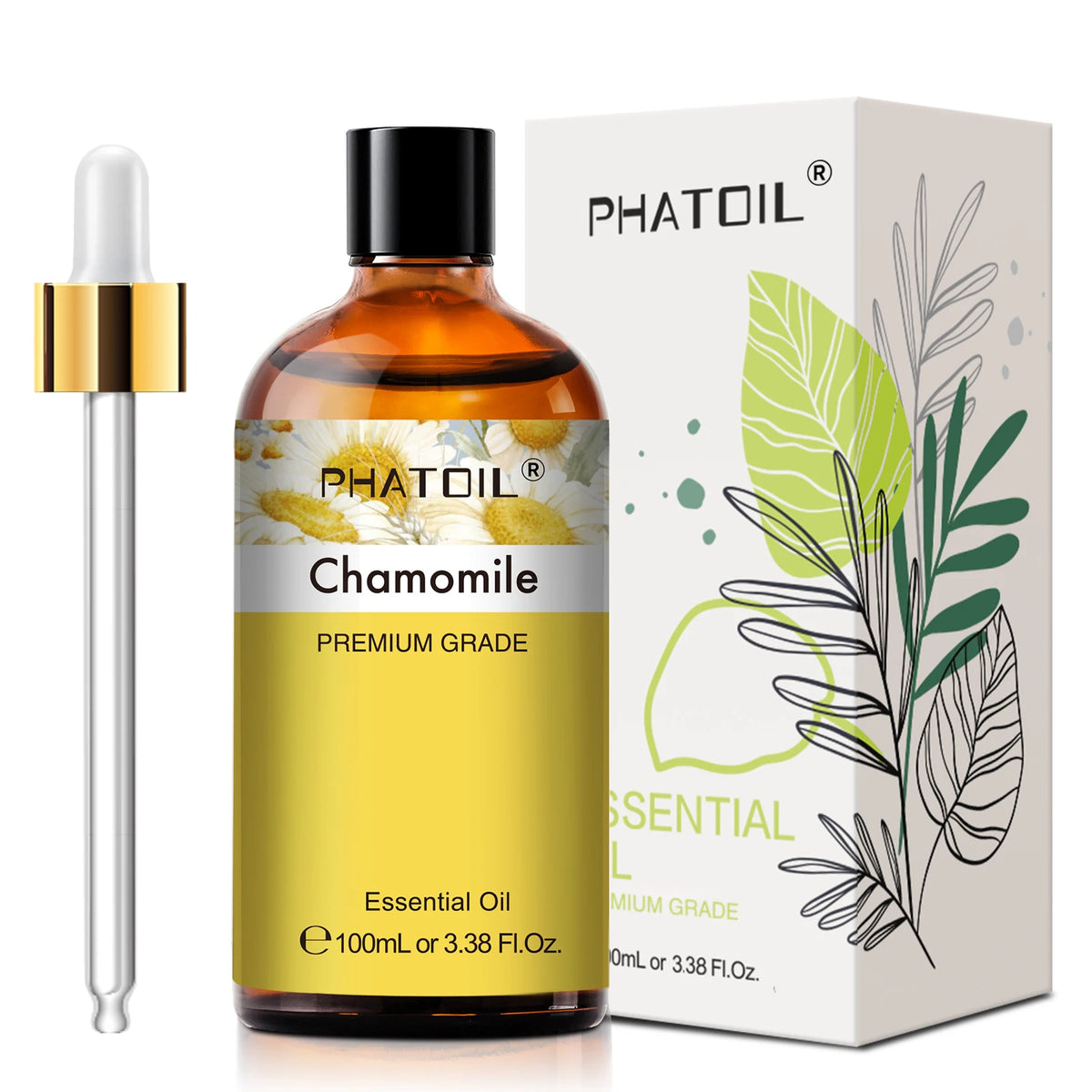 Phatoil 100ml Pure Natural Essential Oil for Diffusers and DIY Crafts – Chamomile