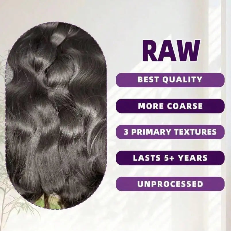 Natural black body wave Brazilian human hair bundles in various lengths – view 5