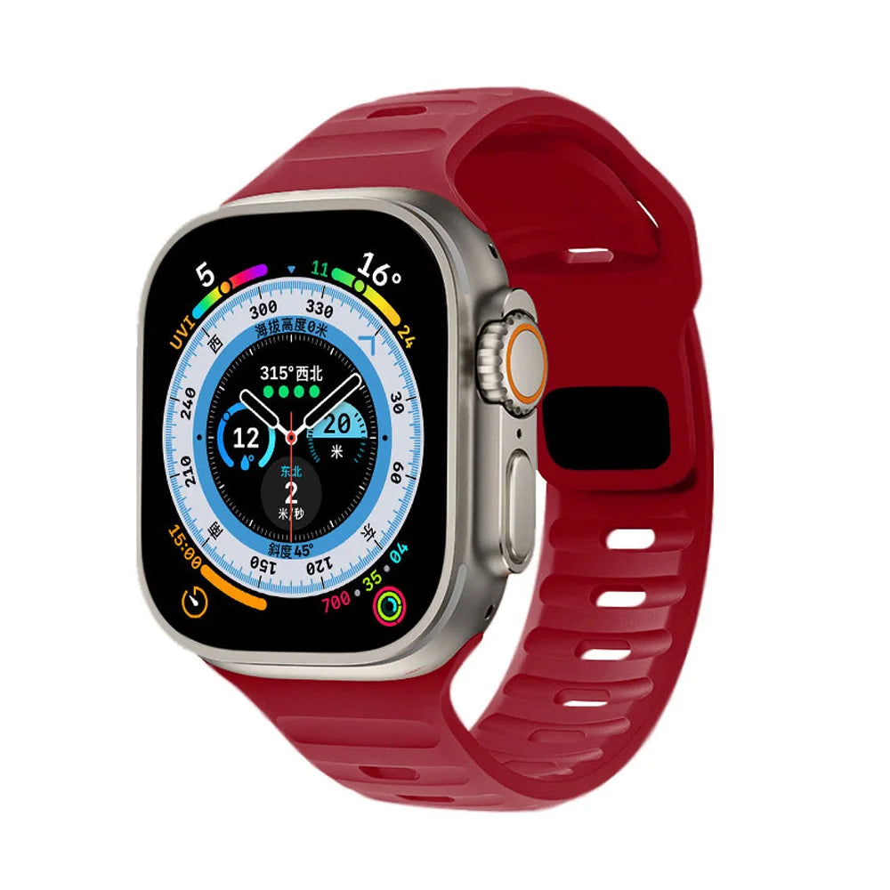 Silicone Sport Band for Apple Watch 49mm–40mm – Red