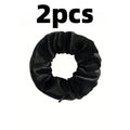 Sporty Velvet Hair Tie with Zipper Pocket for Small Storage – 2pcs