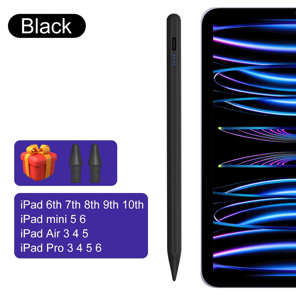 Active Capacitive Stylus Pen for iPad - with Palm Rejection – Black