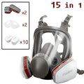 6800 Full Face Respirator Mask - Large Size Reusable Gas Mask – 6800 15in1