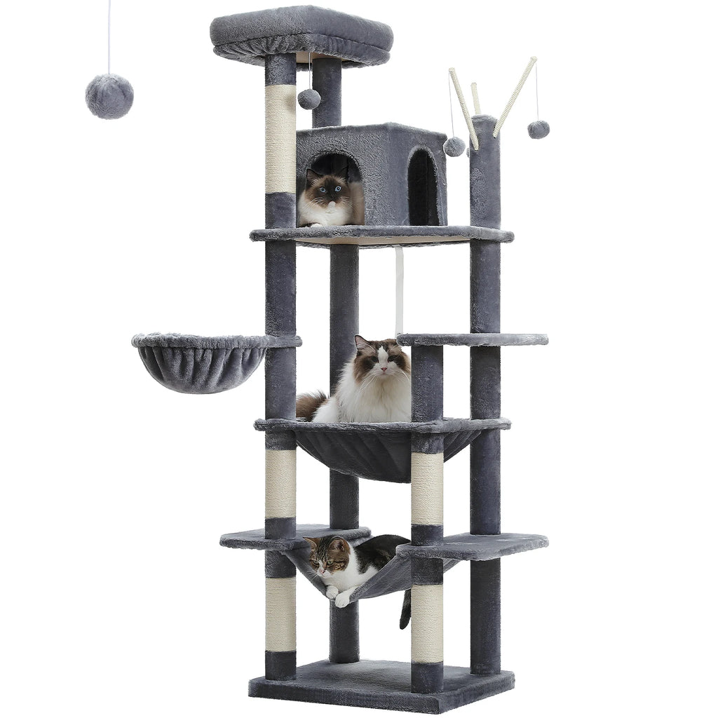 PAWZ Road Multi-Level Large Cat Tree for Indoor Cats – AMT0240DGY