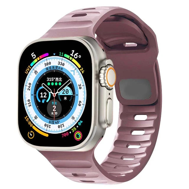 Silicone Sport Band for Apple Watch 49mm–40mm – Smoke purple