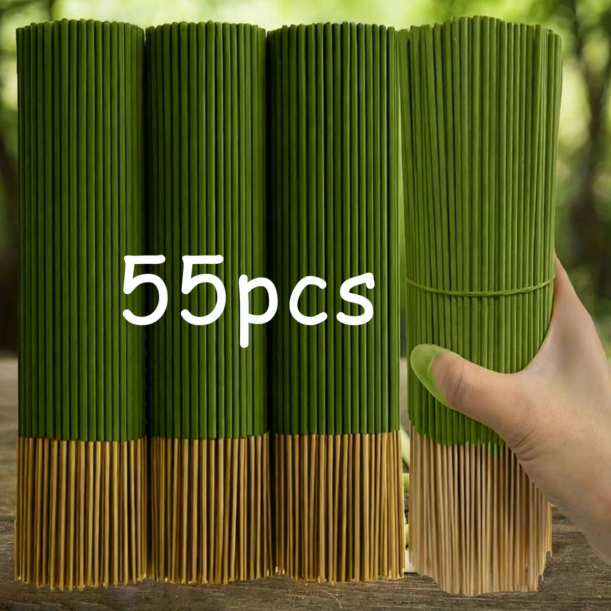 Citronella Lemongrass Stick Incense for Home and Outdoor Use, 22 cm – 55Pcs
