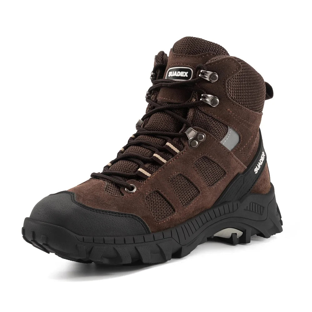 Suadex Steel Toe Work Safety Boots, Anti-Slip and Puncture-Proof – 1876 Brown