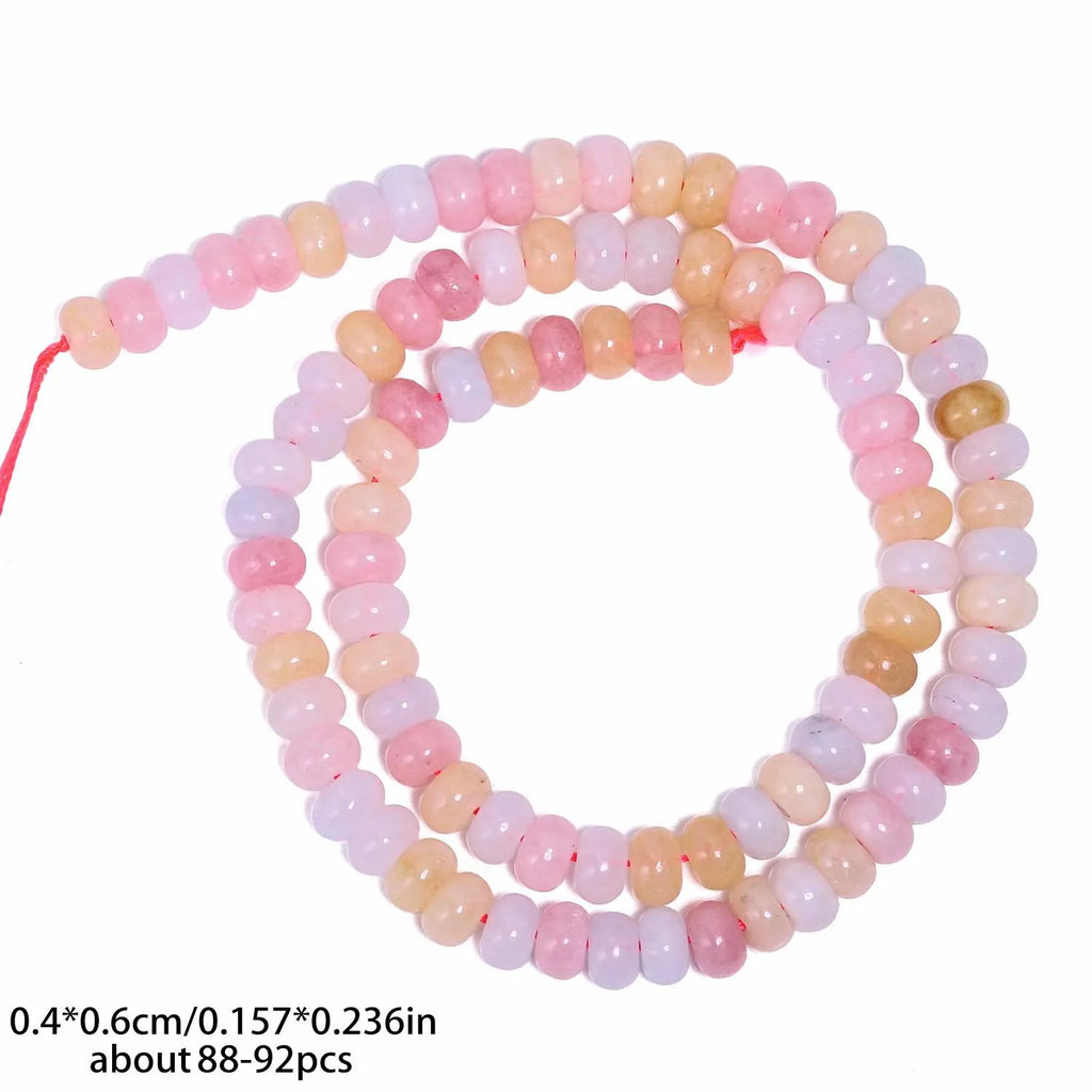 Natural Stone Abacus Rondelle Beads 4x6mm for Jewelry Making – Morganite