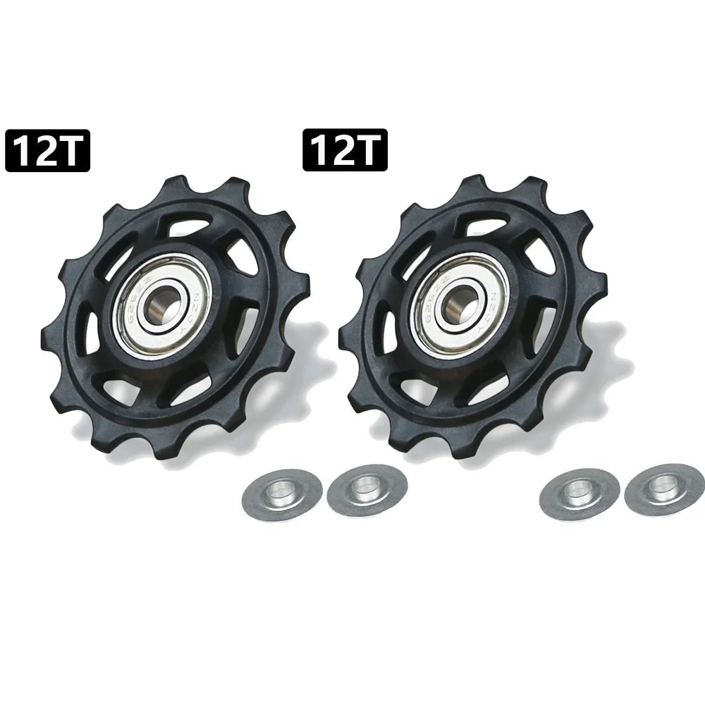 Bicycle Rear Derailleur Jockey Wheel Pulley 11T-14T Nylon Fiber – 2pcs 12T