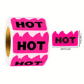 500pcs Fluorescent Flame Shape Marking Labels 50 x 30 mm – Pink