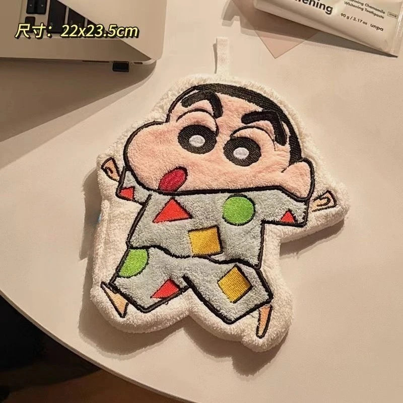 Crayon Shin-chan Hanging Hand Towel - Absorbent Cartoon Kitchen Towel – A-1pcs
