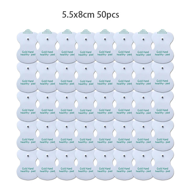 Dual-Channel TENS Muscle Stimulator with 8 Electrode Pads – 50pcs