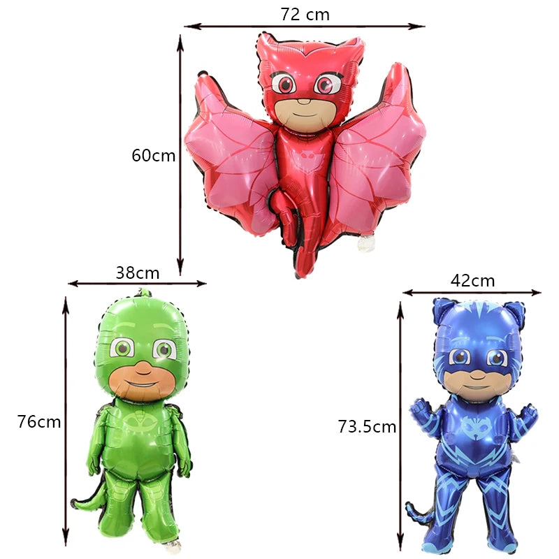PJ Masks Birthday Party Decoration Balloon and Tableware Set – Balloon Group - 3pcs