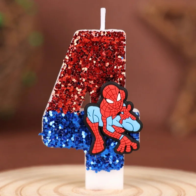 Spider-Man Number Birthday Cake Candle, 7.5 cm Cartoon Topper – 4