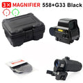 558 Holographic Sight and G33 3X Magnifier Combo with Flip QD Mount – Black