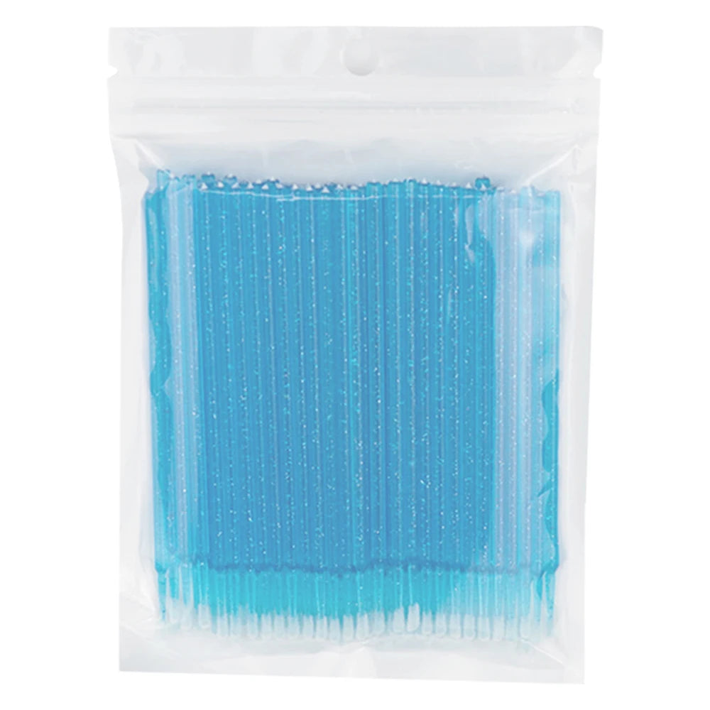 Eyelash Cleaning Micro Brushes, 100 Pieces – Blue B