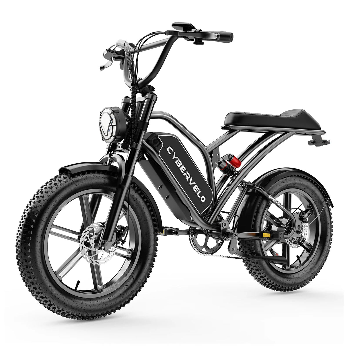 Cybervelo EK11 1000W Electric Dirt Bike with 20" Fat Tires – EK11-BLACK-20