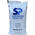 A white bag of natural volcanic perlite, 4 cubic feet, with blue logo and text details.