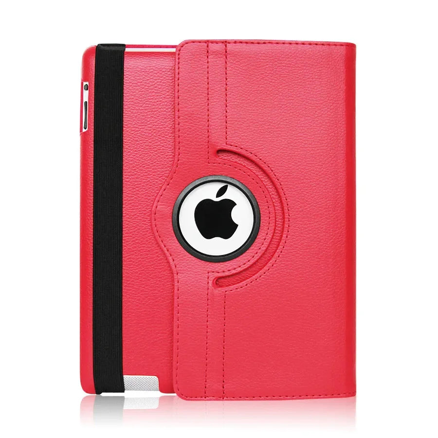 Smart Leather Case for iPad Pro 12.9 ( – ) with 360° Rotation – Red
