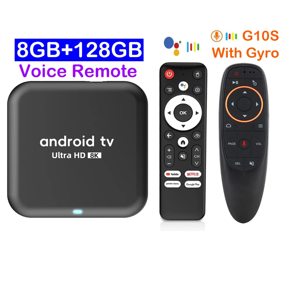 Q18 Smart TV Box Android 16, Rockchip RK3518, up to 8GB RAM 256GB ROM – 8G 128G Gyro Remote