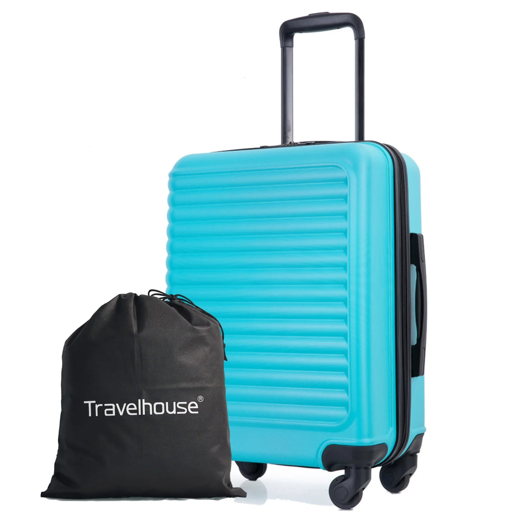 Travelhouse 18-Inch Hardshell Carry-On Spinner Suitcase – Sky Blue
