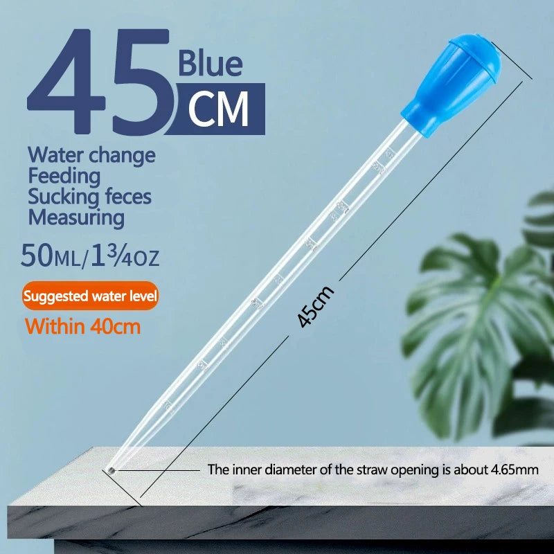 Aquarium Pipette Cleaner Tool, 29cm or 45cm Length – 45cm Blue