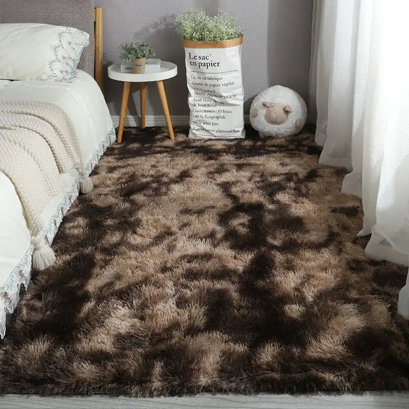 Machine Made Polyester Bedroom Floor Mat 40cm x 60cm – Gradient Brown