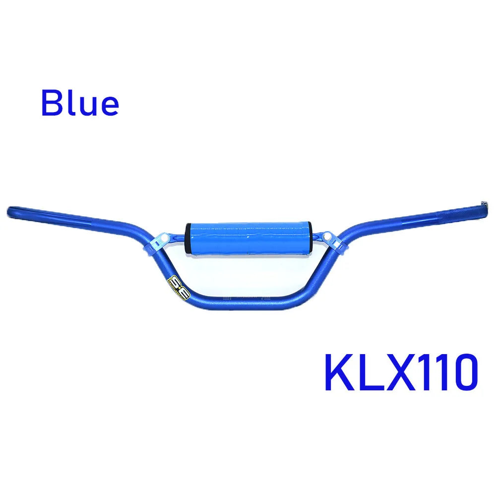 22mm Aluminum Motorcycle Handlebar for KLX110 and DRZ 110 – Blue
