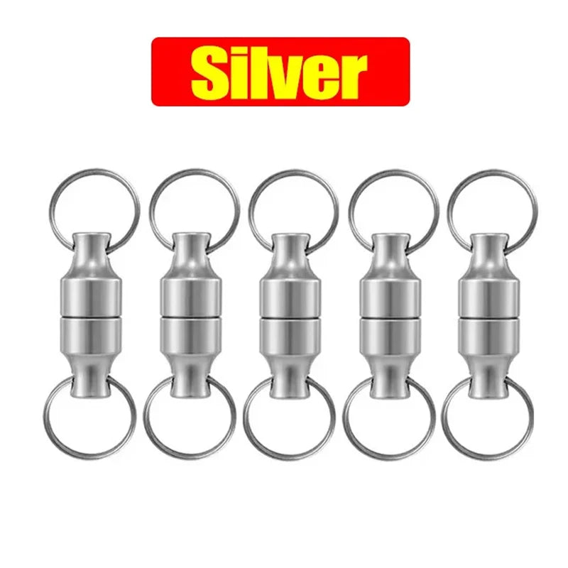 Magnetic Keychain with Metal Ring - Carbon Steel Anti-loss Holder – Silver
