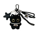 Black Cat Plush Toy Keychain, 10cm Soft PP Cotton Pendant – A