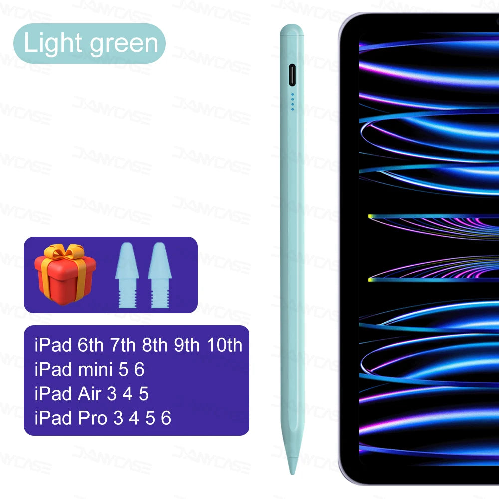 Active Capacitive Stylus Pen for iPad - with Palm Rejection – Light green