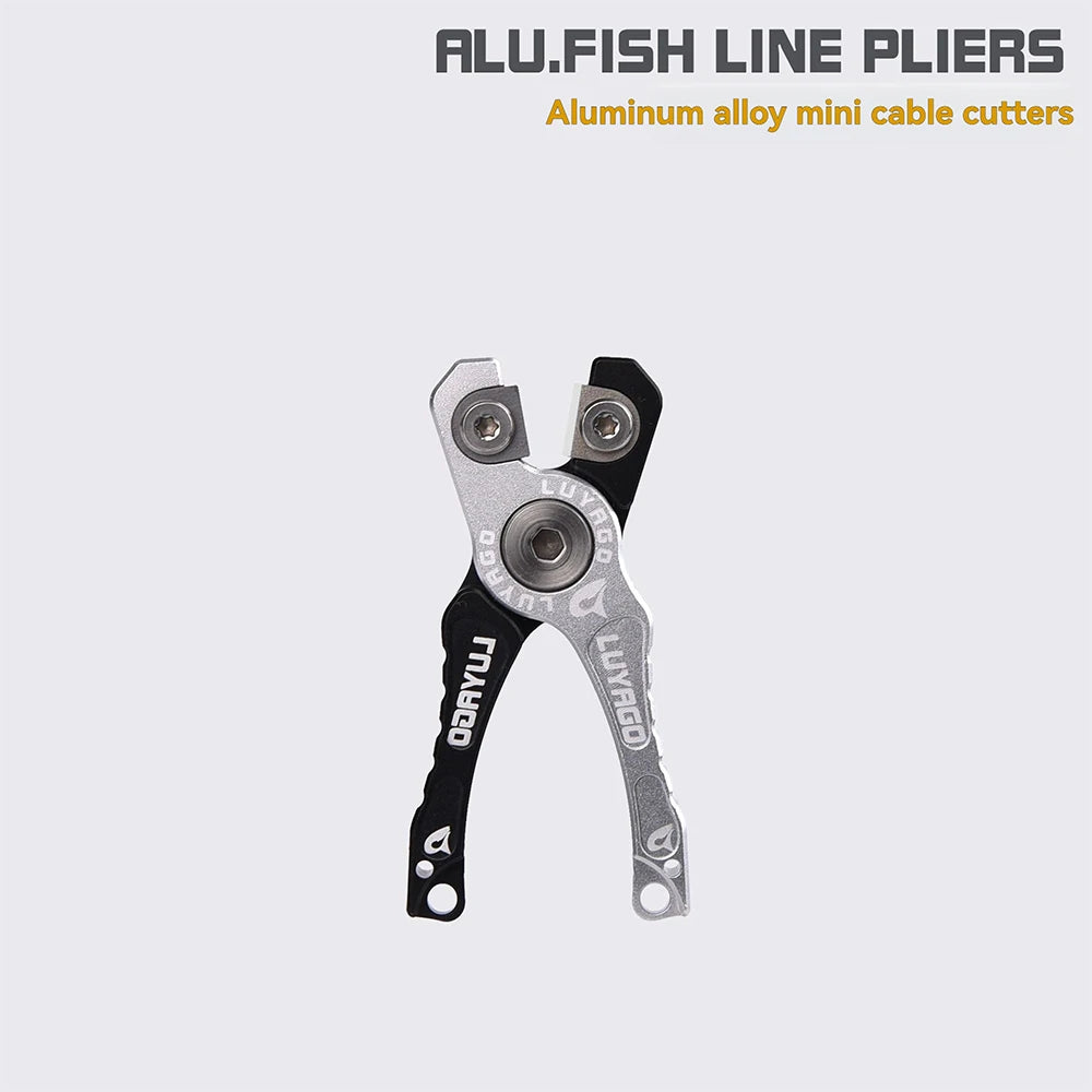 Aluminum Alloy Mini Fishing Pliers with Tungsten Steel Blades – Silver