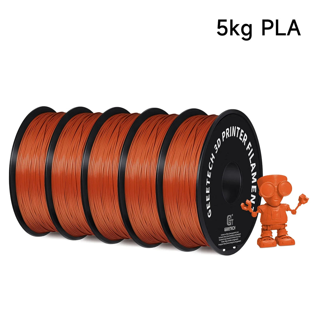 Geeetech 1.75mm PLA 3D Printer Filament, 1kg Spool, ±0.03mm Accuracy – Brown