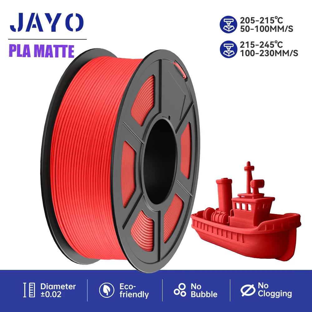 JAYO Matte PLA 3D Printer Filament 1.75mm, 1.1kg Spool – PLAmatte RD-1.1KG