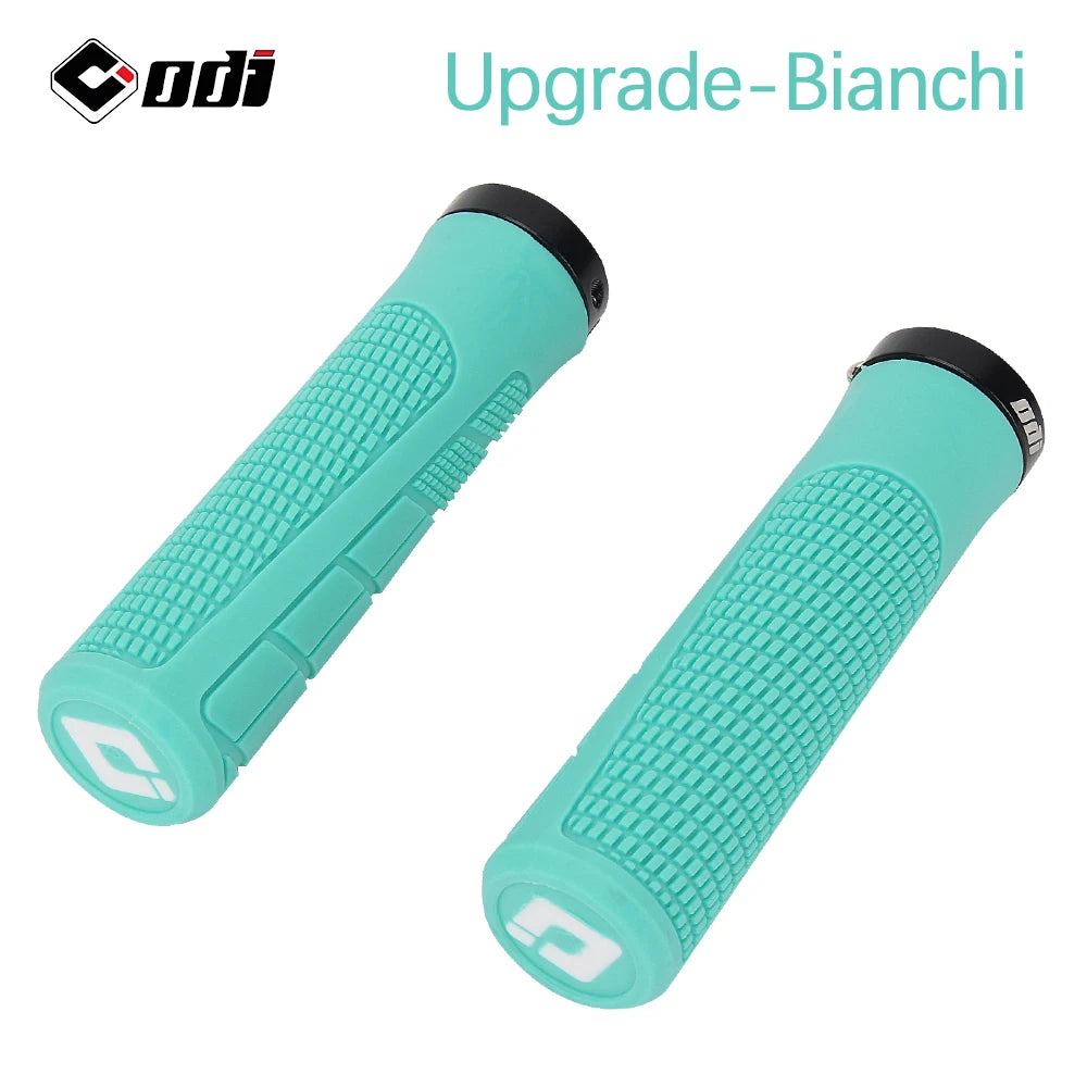 ODI Rubber Lock-on Handlebar Grips for MTB and Road Bikes – Bianchi green OG-10