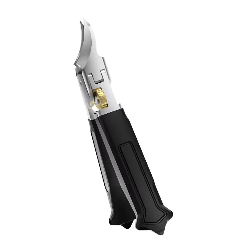 Laihemi Ergonomic Stainless Steel Nail Clippers for Thick and Embedded Nails – Black