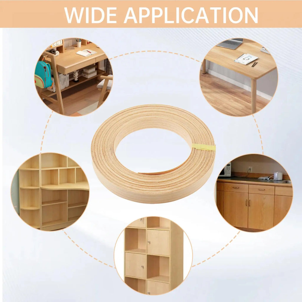Various furniture pieces demonstrating the wide application of wood veneer edge banding