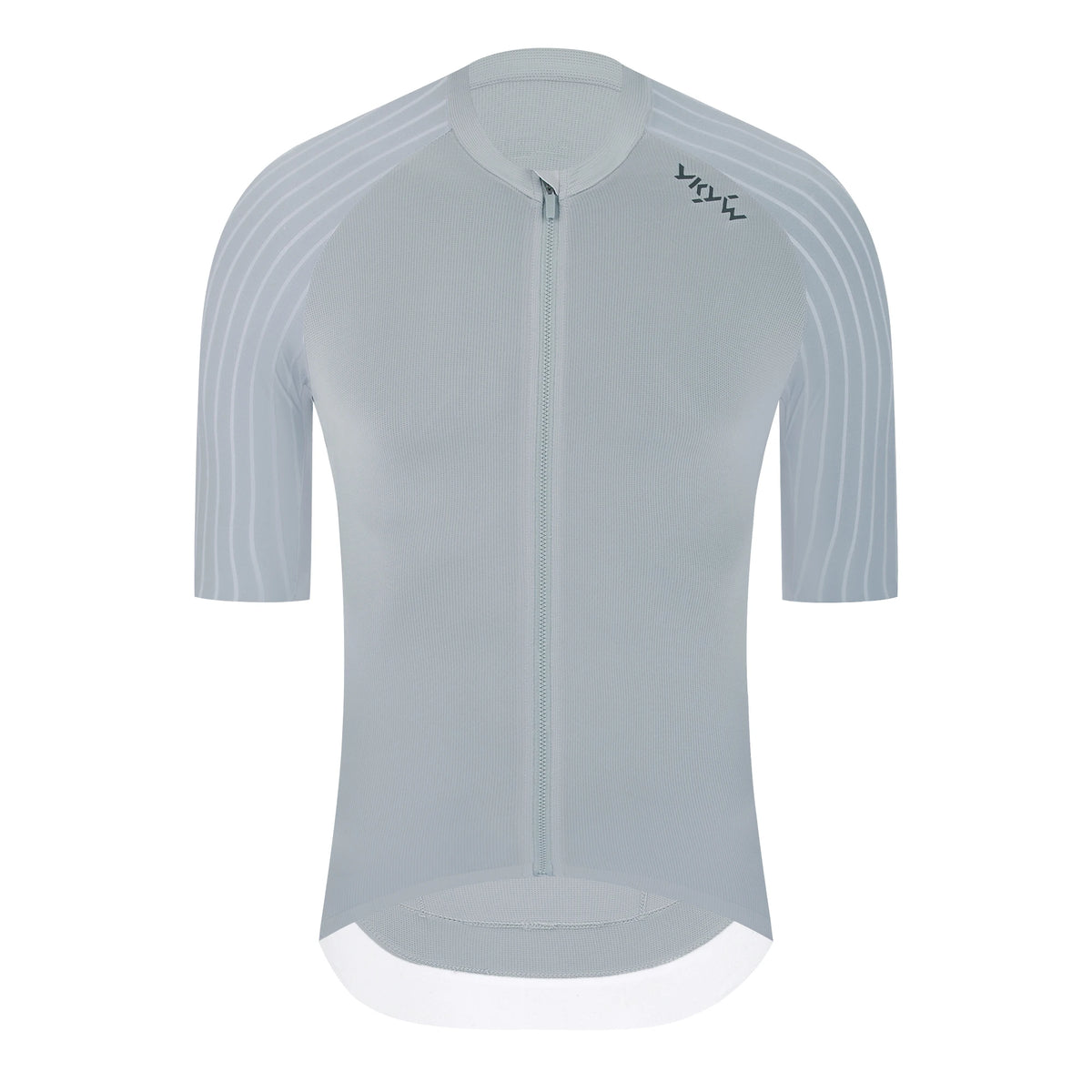 Ykywbike Men's Summer Cycling Jersey with YKK Zipper and 4 Pockets – YJZ2038 gray