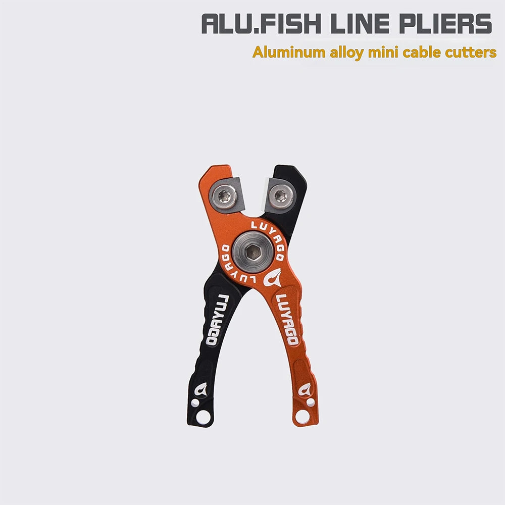 Aluminum Alloy Mini Fishing Pliers with Tungsten Steel Blades – Orange