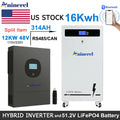 Aninerel 11KW Hybrid Solar Inverter and 51.2V 314Ah LiFePO4 Battery – Gray