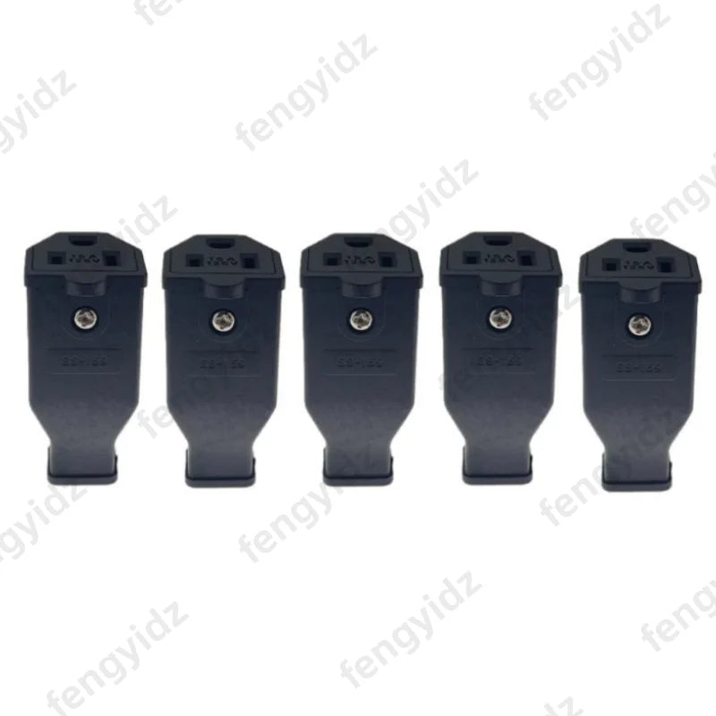 US 3-Pin Industrial AC Rewireable Plug and Socket Connector – Female 5pcs