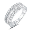 Newshe D VVS1 Moissanite Engagement Ring in 925 Sterling Silver – White Gold Color
