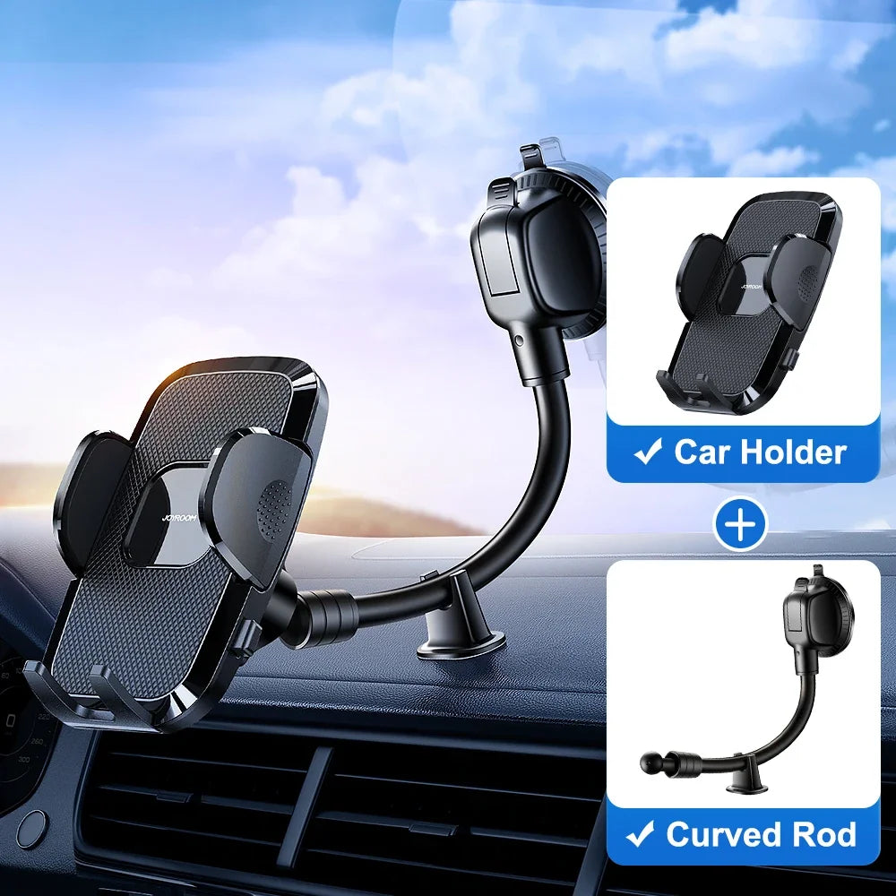 Joyroom Universal Car Phone Holder with Flexible Long Arm and Vent Clip – Curved rod