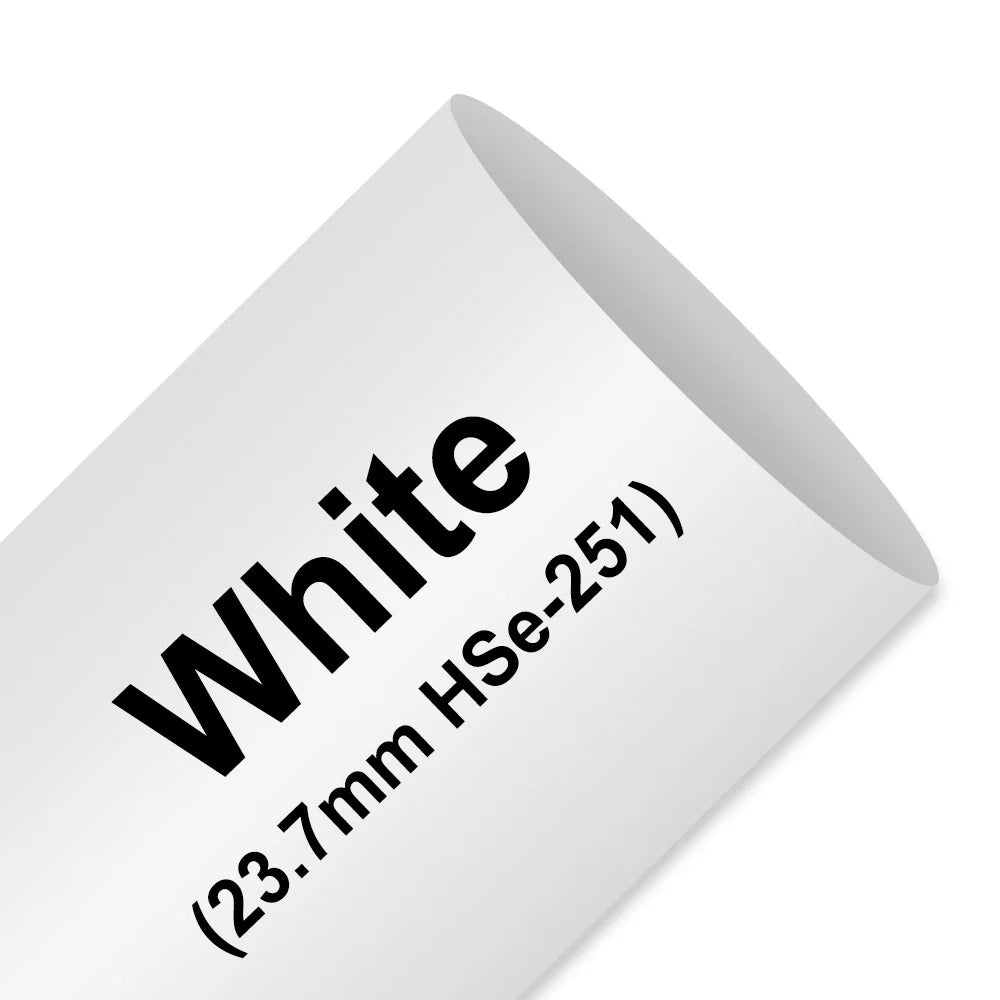 Heat Shrink Tube Tape for Brother P-touch Label Makers – 23.7 White Tube