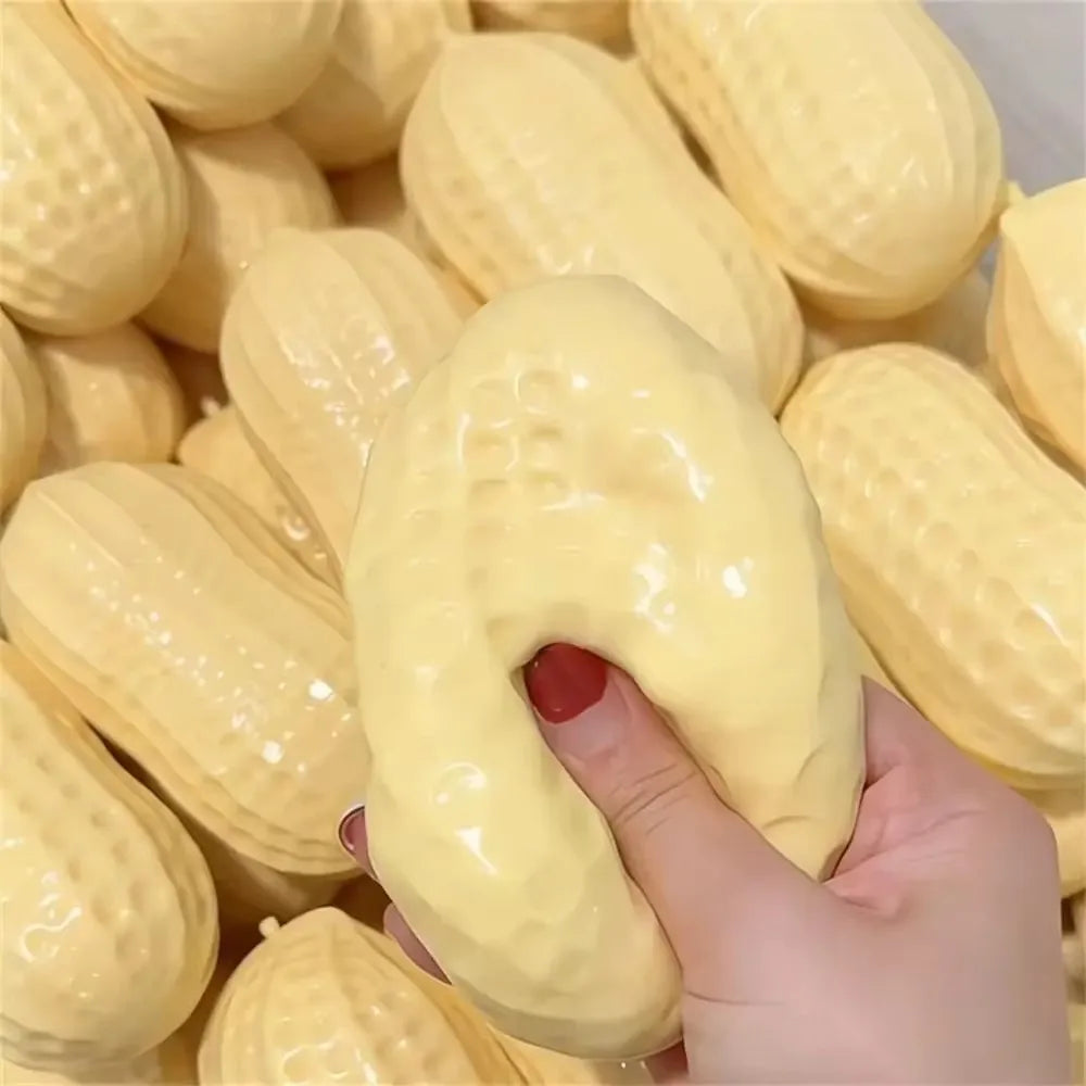 Peanut-shaped squishy stress ball sensory fidget toy