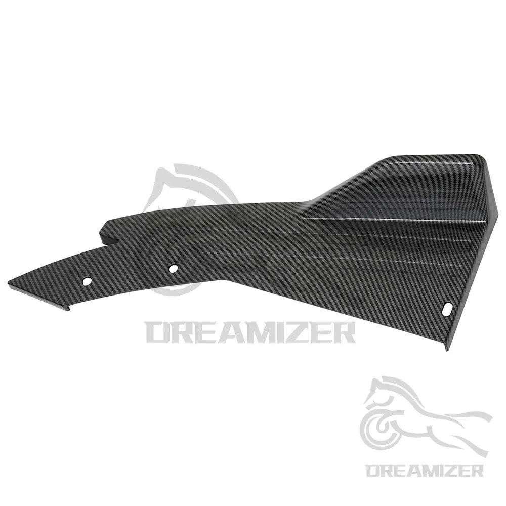 Single carbon fiber style rear bumper side spoiler splitter