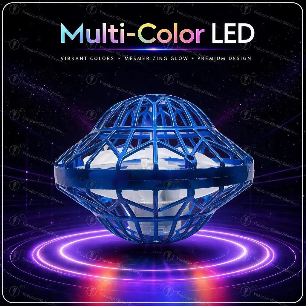 Magic Flying Suspension Ball with LED and 360° Gyro Spinner – U73 Blue