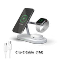 3-in-1 Wireless Charger Stand for iPhone, Apple Watch, and AirPods – White