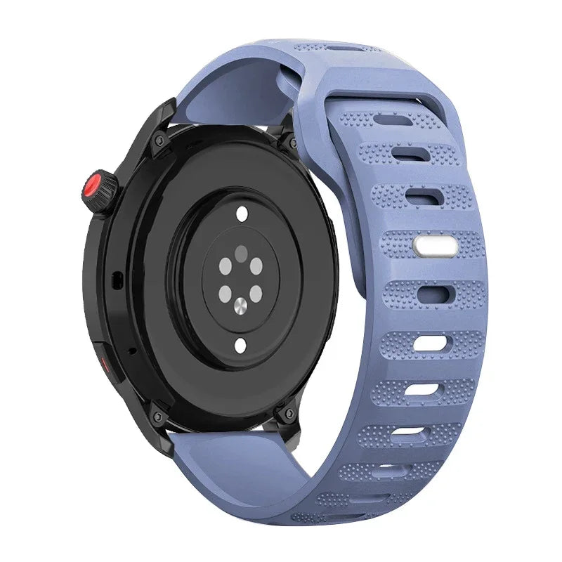 Silicone Watch Band for Samsung Galaxy, Huawei, and Garmin Watches – Ocean Blue