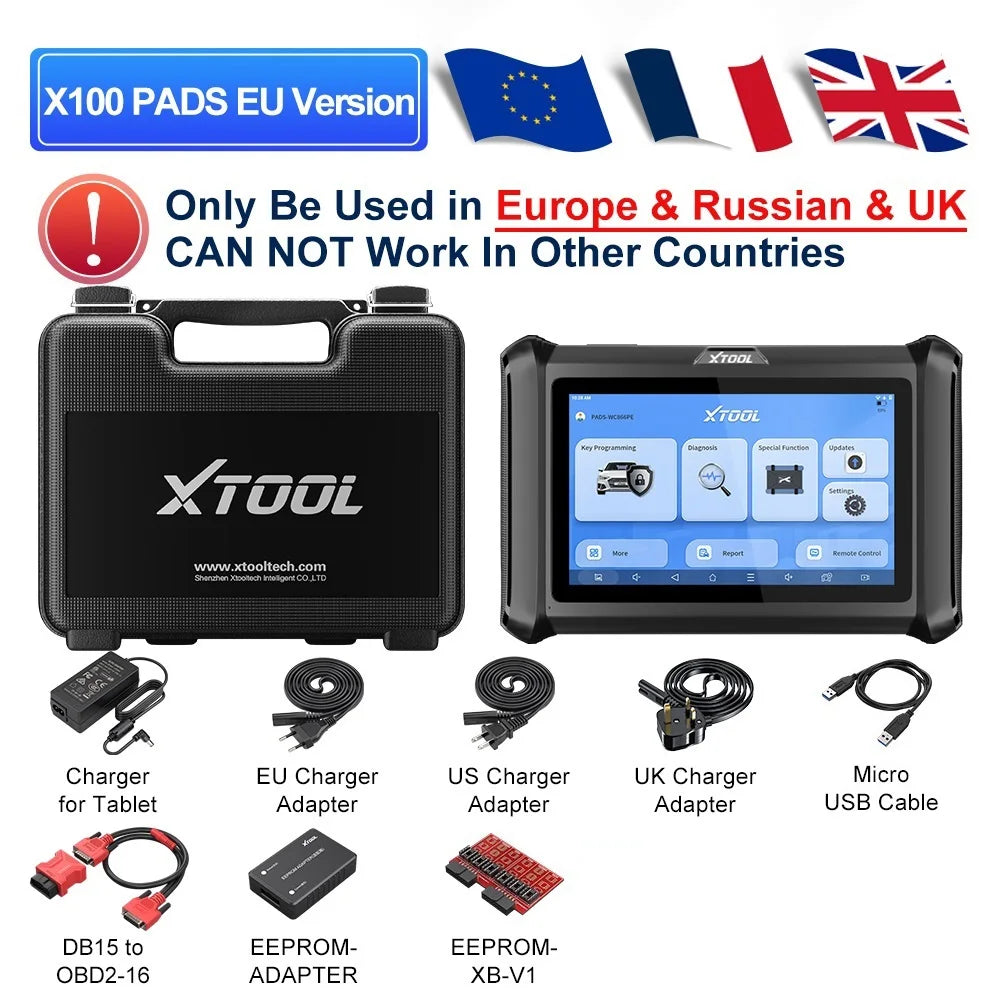 Xtool X100 PADS V2.0 Key Programmer and Full System Automotive Scanner – PADS EU Version