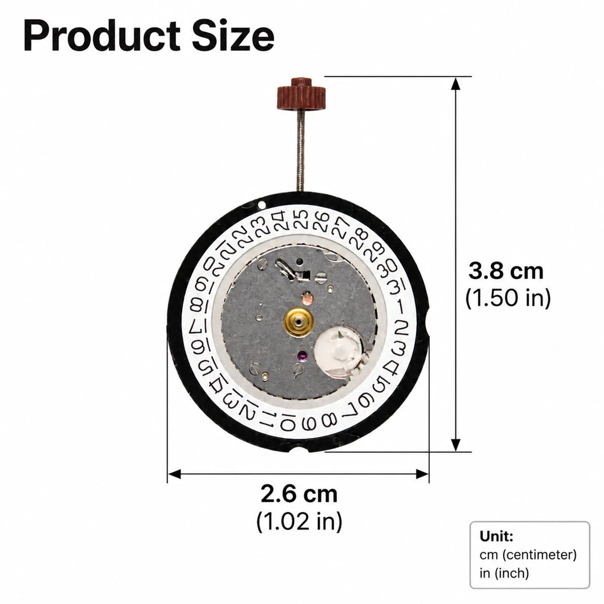 For Ronda 515 Movement 3 Hands Quartz Movement with Date at 3 O'clock Accessories Repairing Replacement Parts Watch Movement – view 6